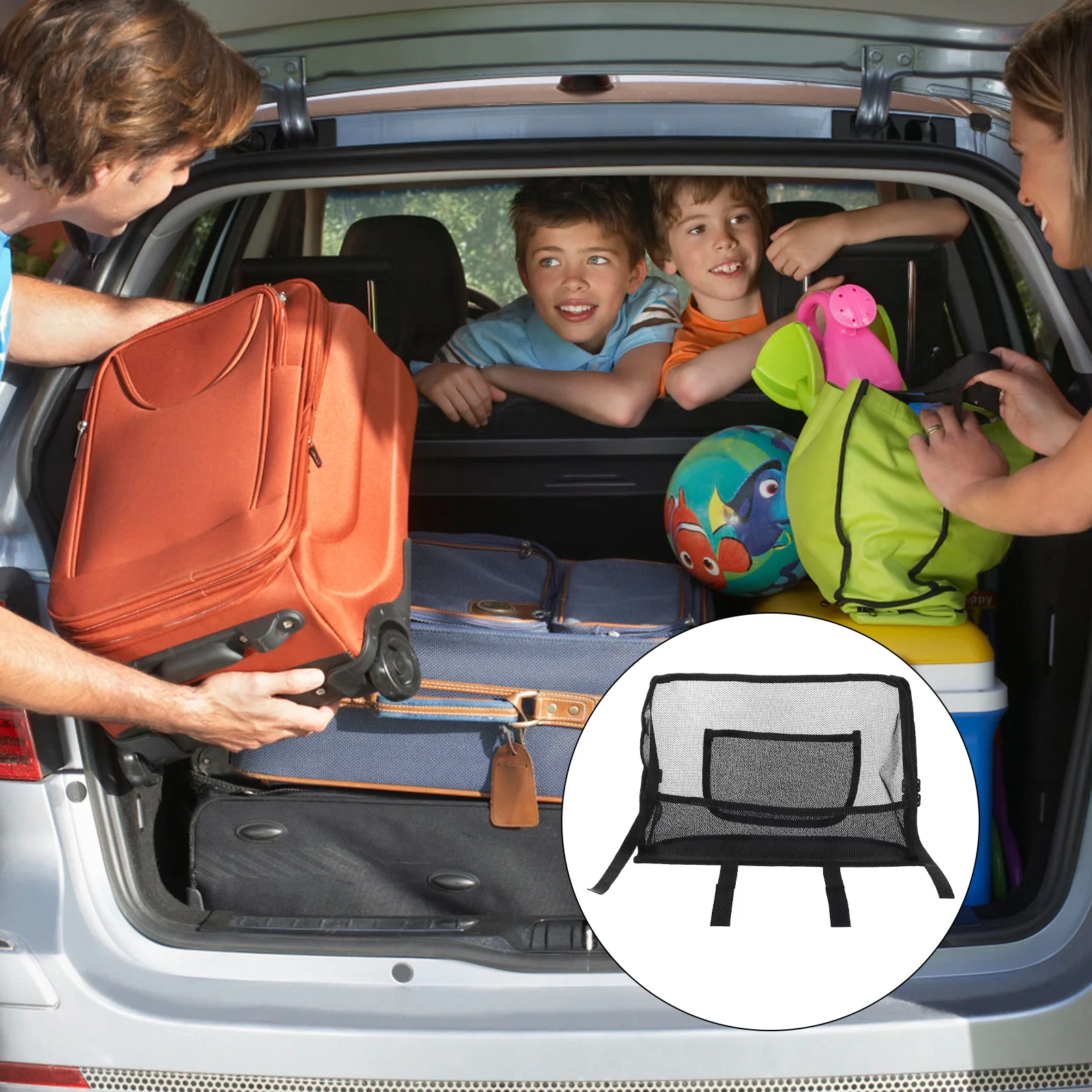 

1pc Car Net Pocket Practical Storage Bag Back Seat Hanging Netting Pouch