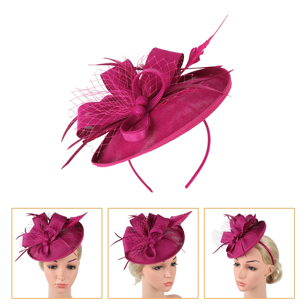 

1pc Chic Headdress Veil Flower Hair Band Party Photo Prop Hair Accessory