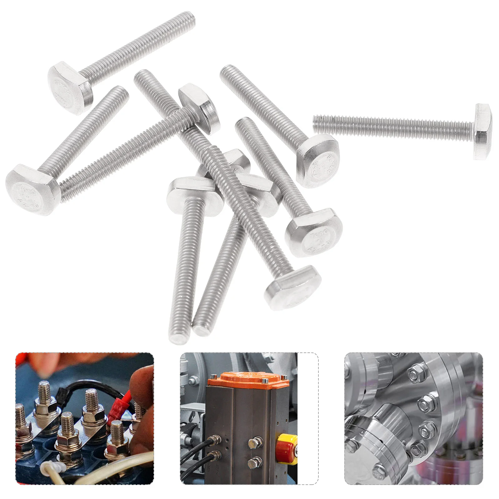 

10pcs Replacement T Shape Screws T Track Accessories Stainless Steel Drop-in Stud T Slot Drop-in Stud