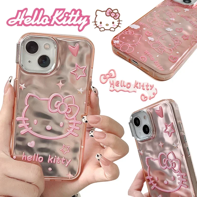Чехол для телефона Hello Kitty IPhone 14 13 12 11 15 Pro Max милый противоударный защитный чехол