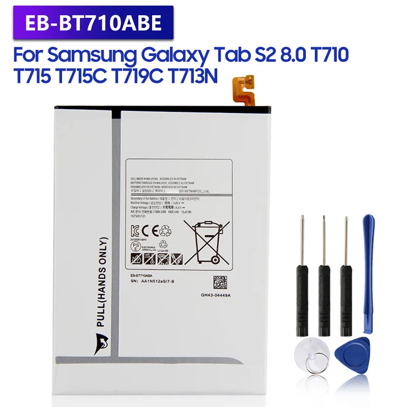 

Replacement Battery EB-BT710ABE For Samsung Galaxy Tab S2 8.0 T710 T715 T715C SM T713N T719C EB-BT710ABA Rechargeable Battery