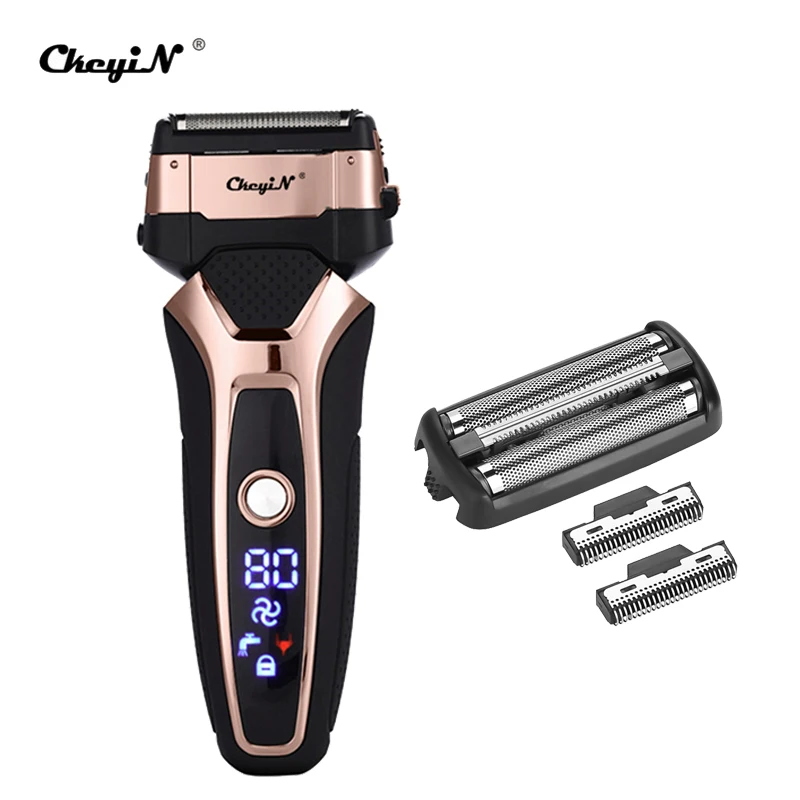 

CkeyiN Electric Shaver Men Beard Trimmer Professional 3D Floating Blade Razor Rechargeable Shaving Machine Face Haircut Clippers