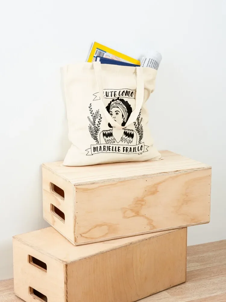 Lute Como Marielle Franco Tote Bag университетская сумка-шоппер складная сумка для супермаркета