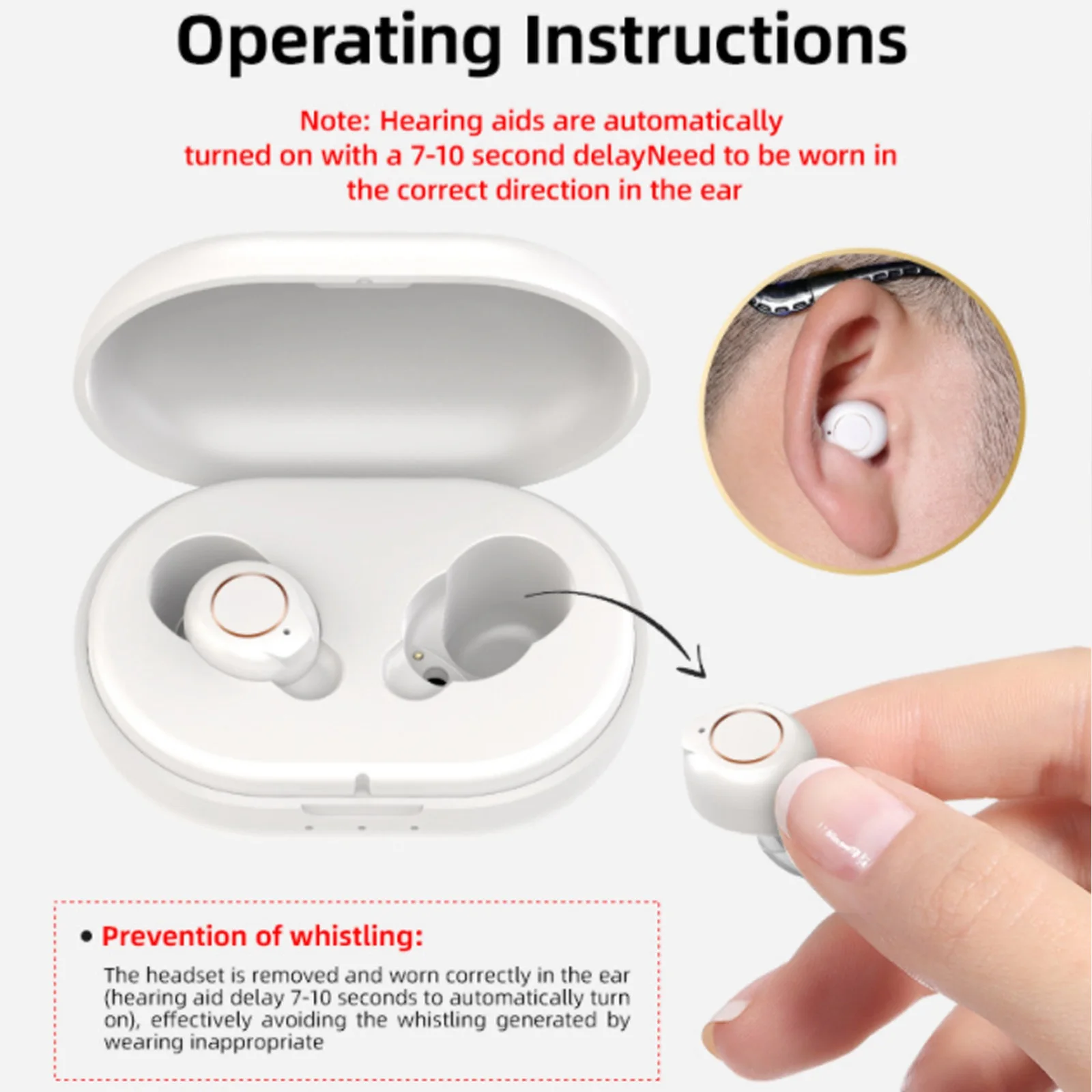 

1 Pair Magnetic USB Rechargeable Portable In Ear Hearing Aids Assistant Adjustable Tone Sound Amplifier For Deaf Elderly Hearing