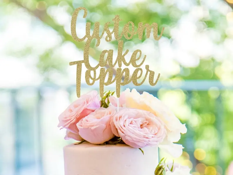 

Custom Cake Topper, Glitter Custom Cake Topper