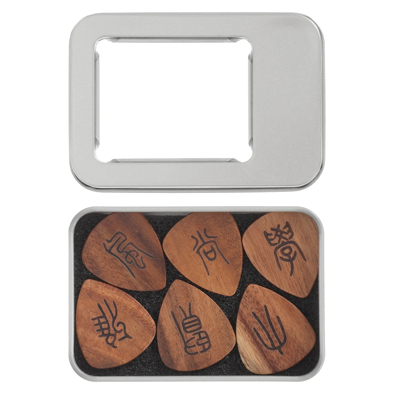 

1Set Wooden Guitar Plectrums Durable Small Guitar Picks Boxed Guitar Picks
