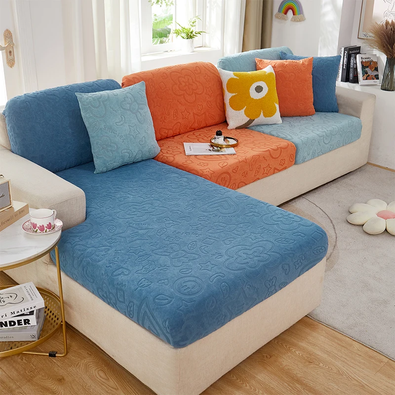Elastic Sofa Cushion Cover For Livingroom Kids Pets Furniture Chair Protector Stretch Washable Removable Slipcover 1/2/3/4 Seats |