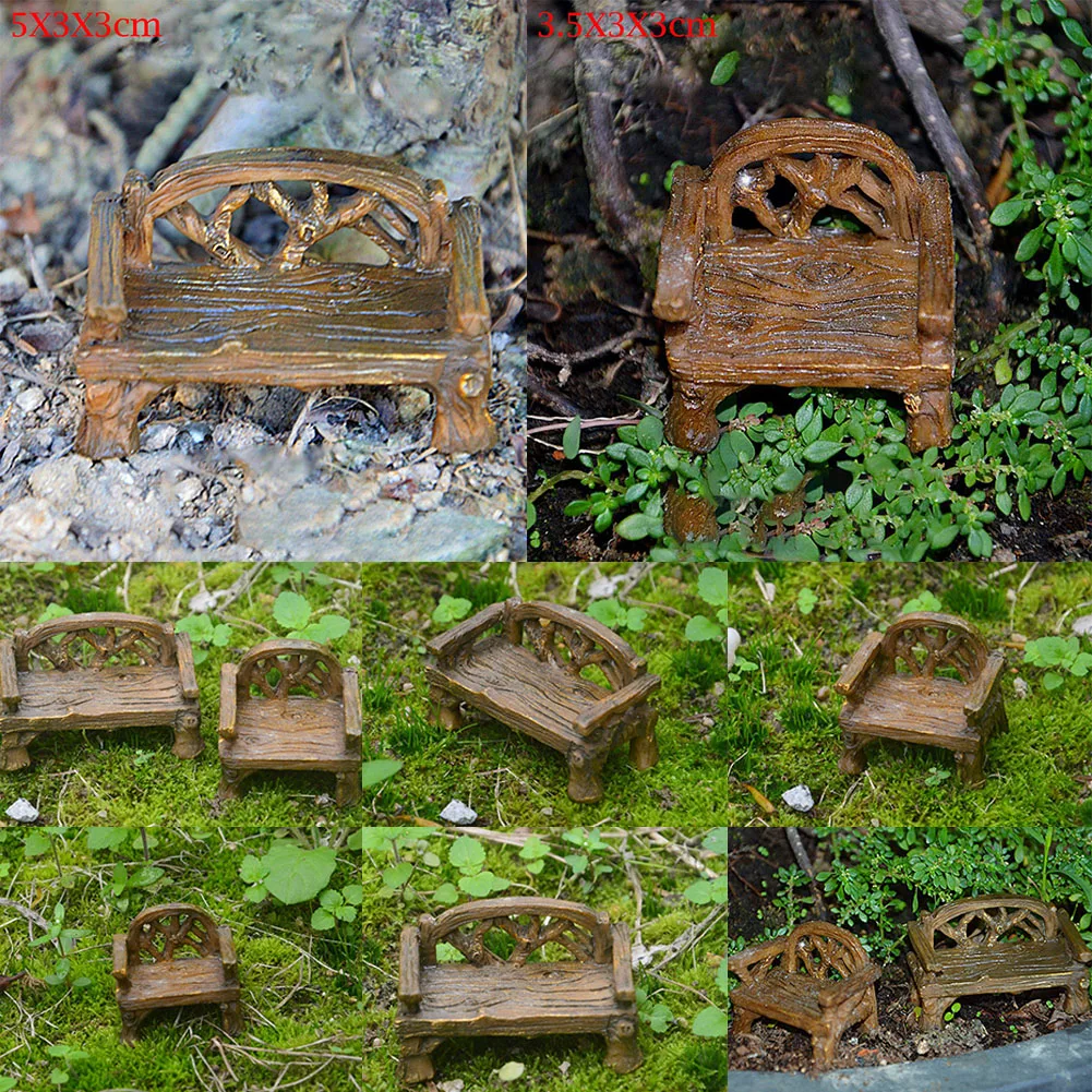 1 шт. 2 размера Миниатюрные стулья из смолы мини-стулья для парка ремесленные