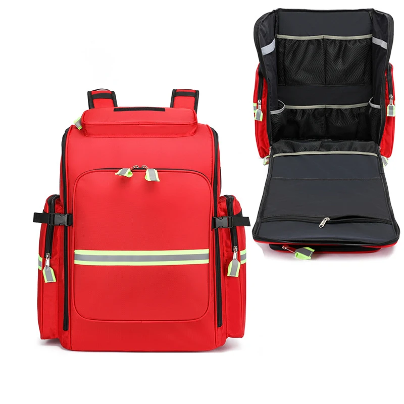 

Empty Emergency First Aid Kit Backpack First Responder Trauma Bag Medical Supplies Case for Disaster Relief Field Trips Camping