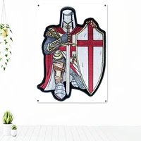 vintage crusaders posters knightstemplar banners flag wall art home decoration wall hanging ornaments mural hd wallpapers d4