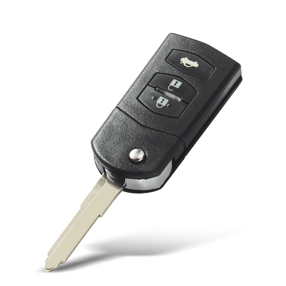 Фото Запасной складной Автомобильный ключ KEYYOU для MAZDA 2 3 5 6 RX8 MX5, откидной пульт дистанционного управления, черный чехол для ключа, чехол для ключа... №5