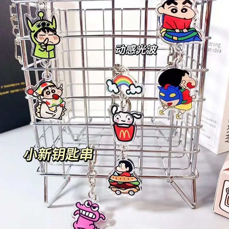 Фото Брелок-подвеска для сумки Crayon Shin-Chan Multi-Link из акрила, коллекция динозавров Широ Химавари и Шин-Чан, креативные сувениры №1