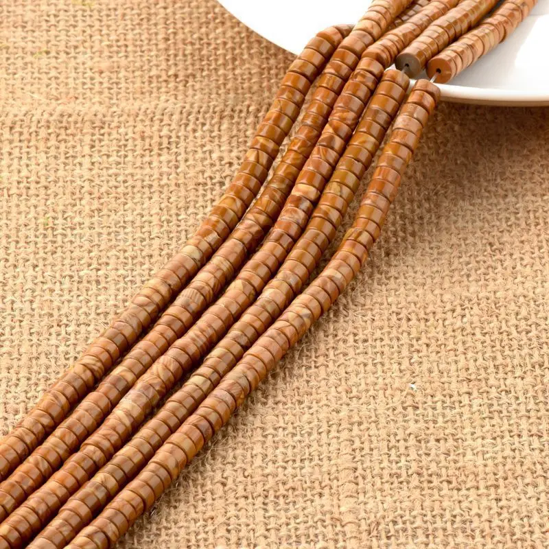 3x6 мм искусственная зернистая деревянная распорка круглые бусины очаровательные DIY женские браслеты ожерелья Аксессуары