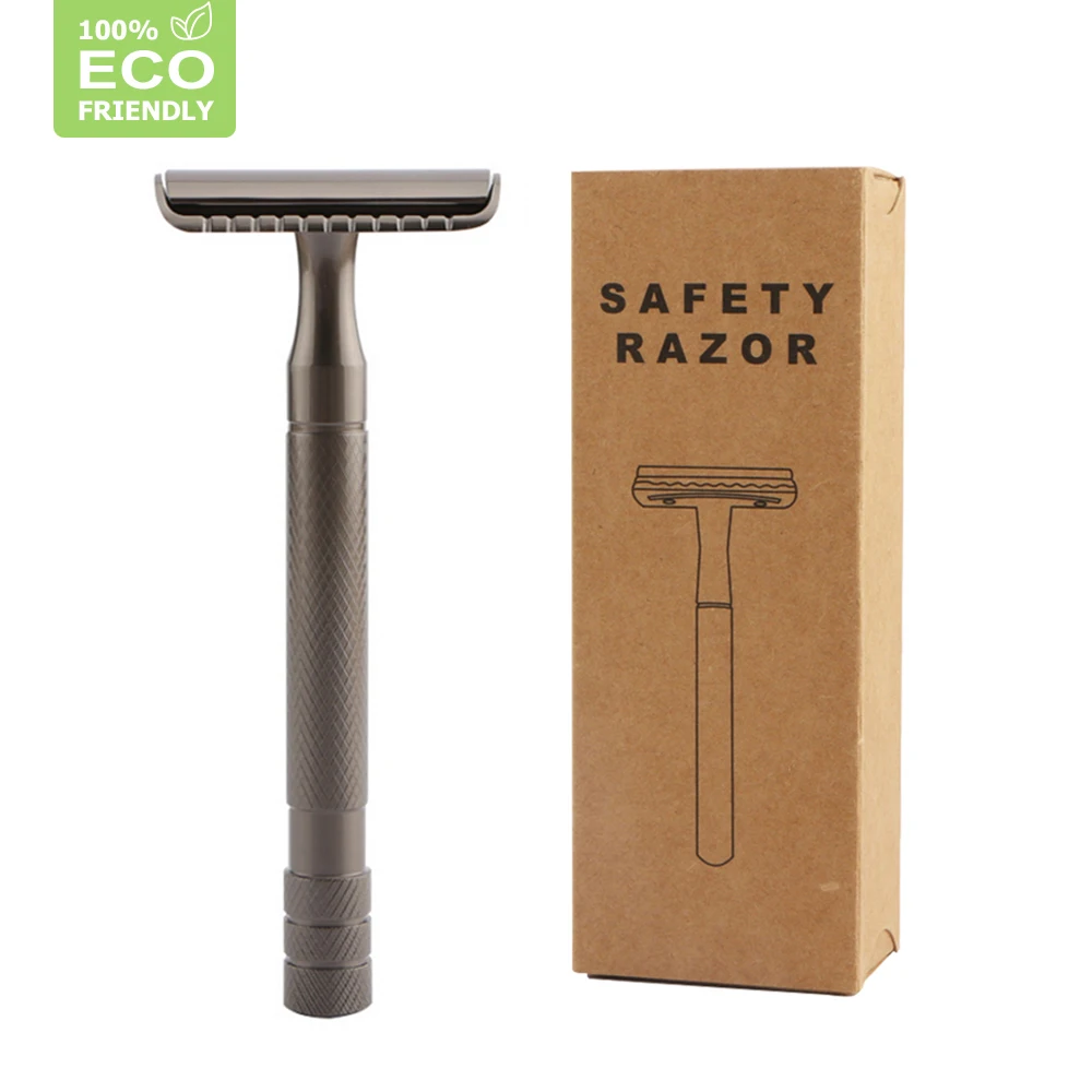 New Men's Double Edge Safety Razor Classic Metal Manual Shaving Razor With 10 Blades Reusable&Zero Wste&Eco Friendly