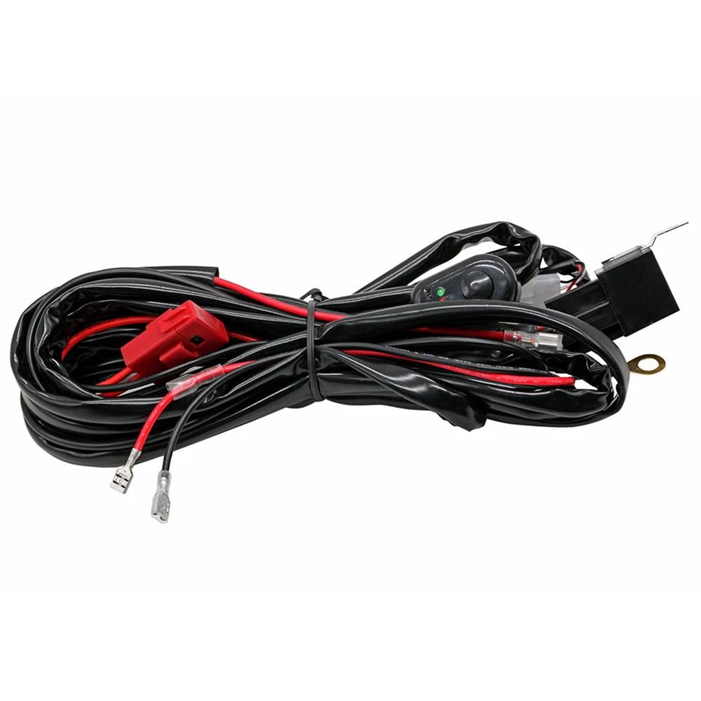 

Auto Driving Offroad LED Work Lamp Wire Wiring Harness Relay loom Cable Kit with Fuse Box 3M 12V 24V 40A LED Light Bar Control