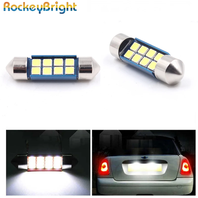 

10PCS 12V C5W Car LED Bulb 31mm 36mm 39mm 41mm White 2835 Canbus 6000k DC for Car Interior Reading Lamps