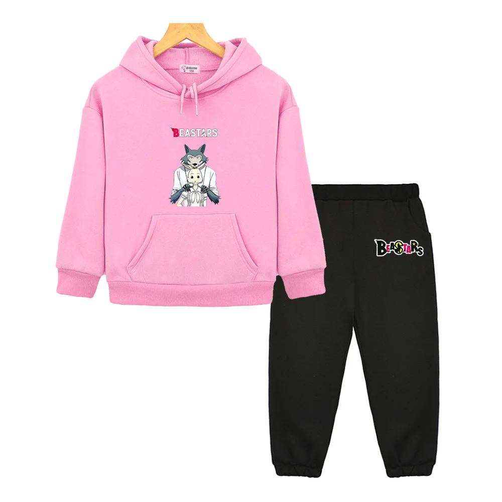 Legosi and Haru Pullover Beastars Hoodie Boy Clothing Set Kids Sweatshirts Suit for Girl Pants+top 2pcs Kawaii Children Costume