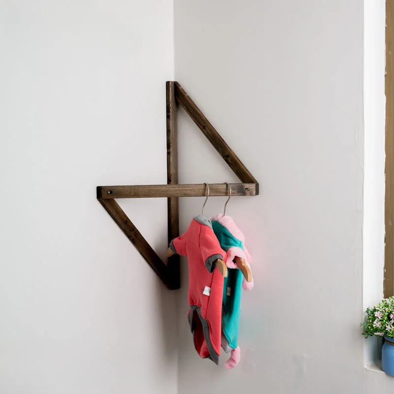 

Corner Hanger Solid Wood Clothes Rack Corner Coat Rack Corner Decoration Corner Wall Hanger
