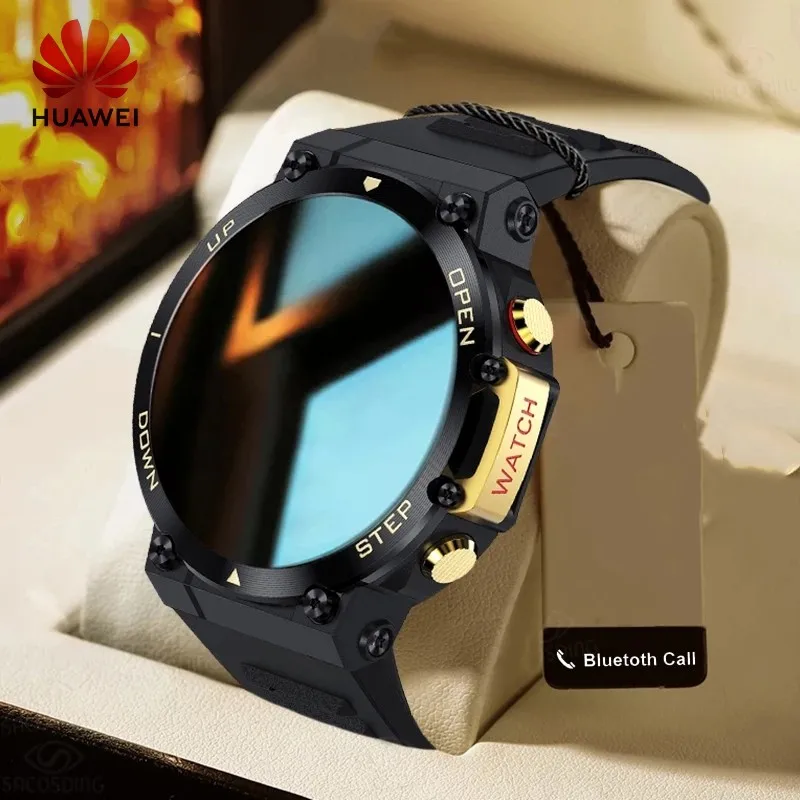 

HUAWEI 2023 New Smart Watch Military Outdoor Sports Fitness 400Mah Super Long Standby Bluetooth Call Smartwatch IP67 Waterproof