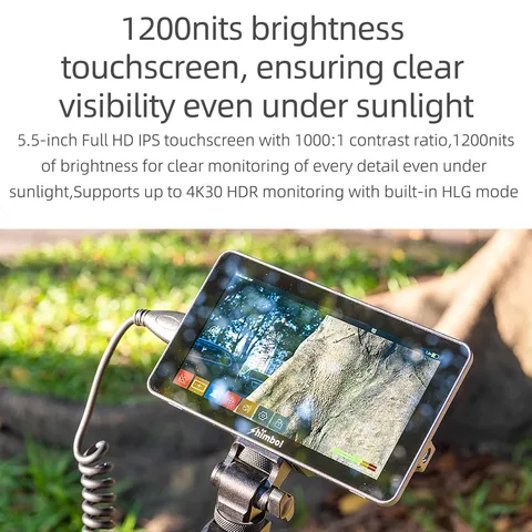 SHIMBOL M5 5.5" профессиональный накамерный монитор 3D LUT сенсорный экран 4K монитор 1200nit HDMI для прямой съемки на цифровую зеркальную камеру