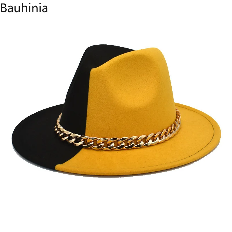 Bauhinia Women Men Felt Fedora Hats 
