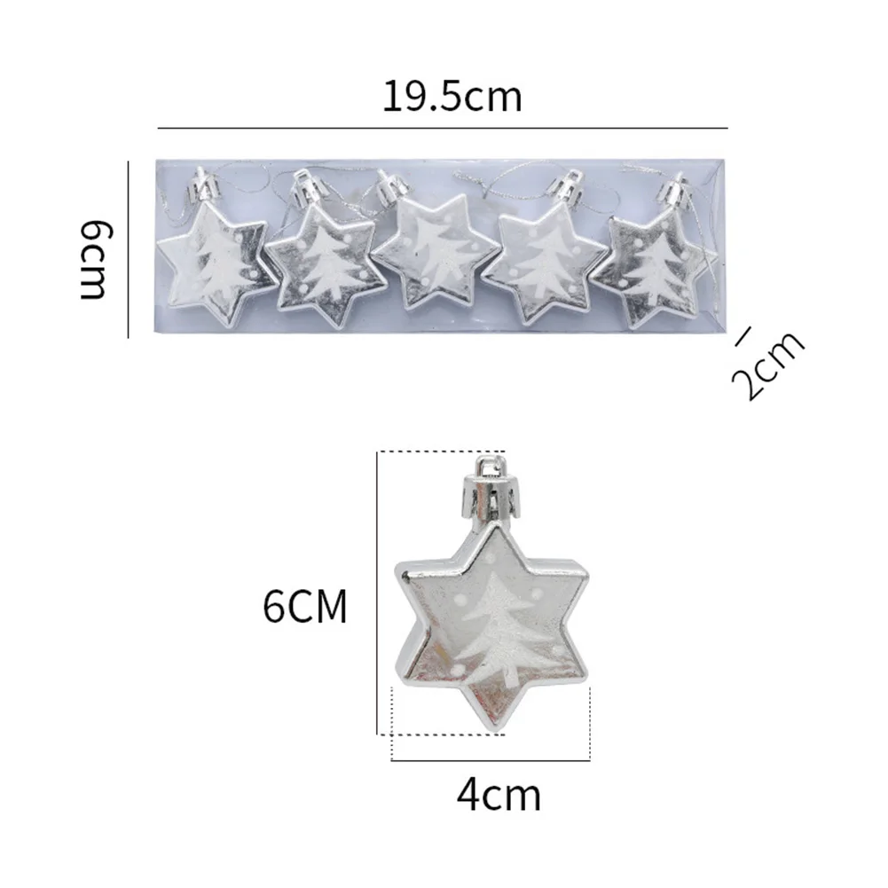 

5 шт., подвесные шарики для новогодней ёлки