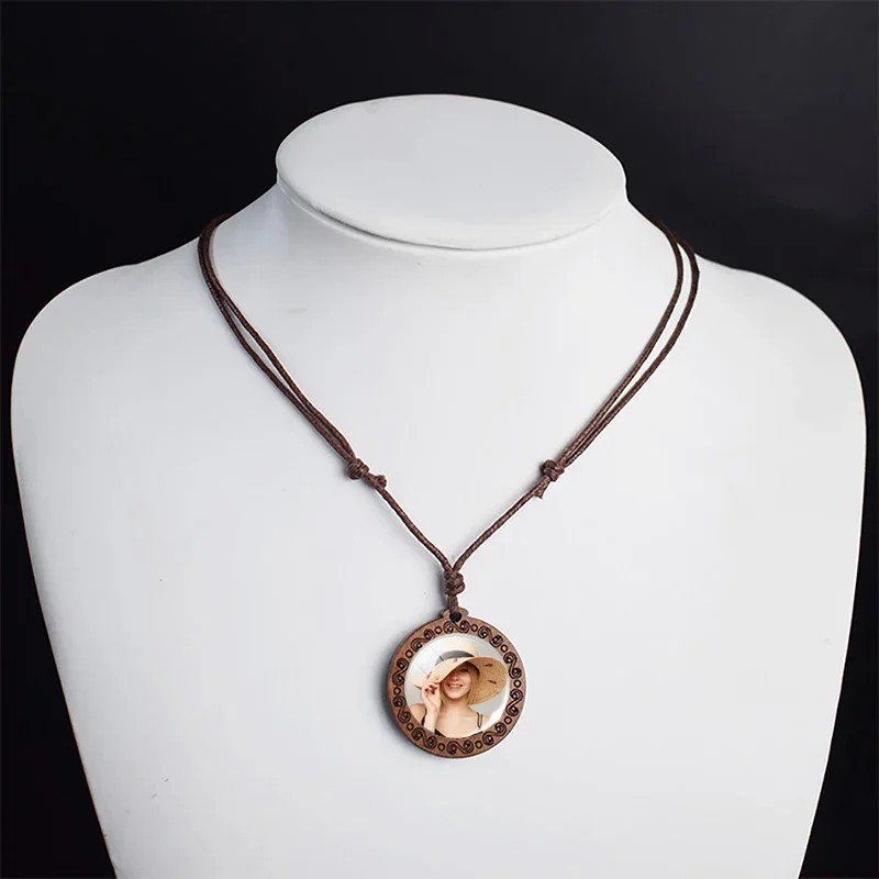 Индивидуальная круглая деревянная рамка персонализированная фотография новое