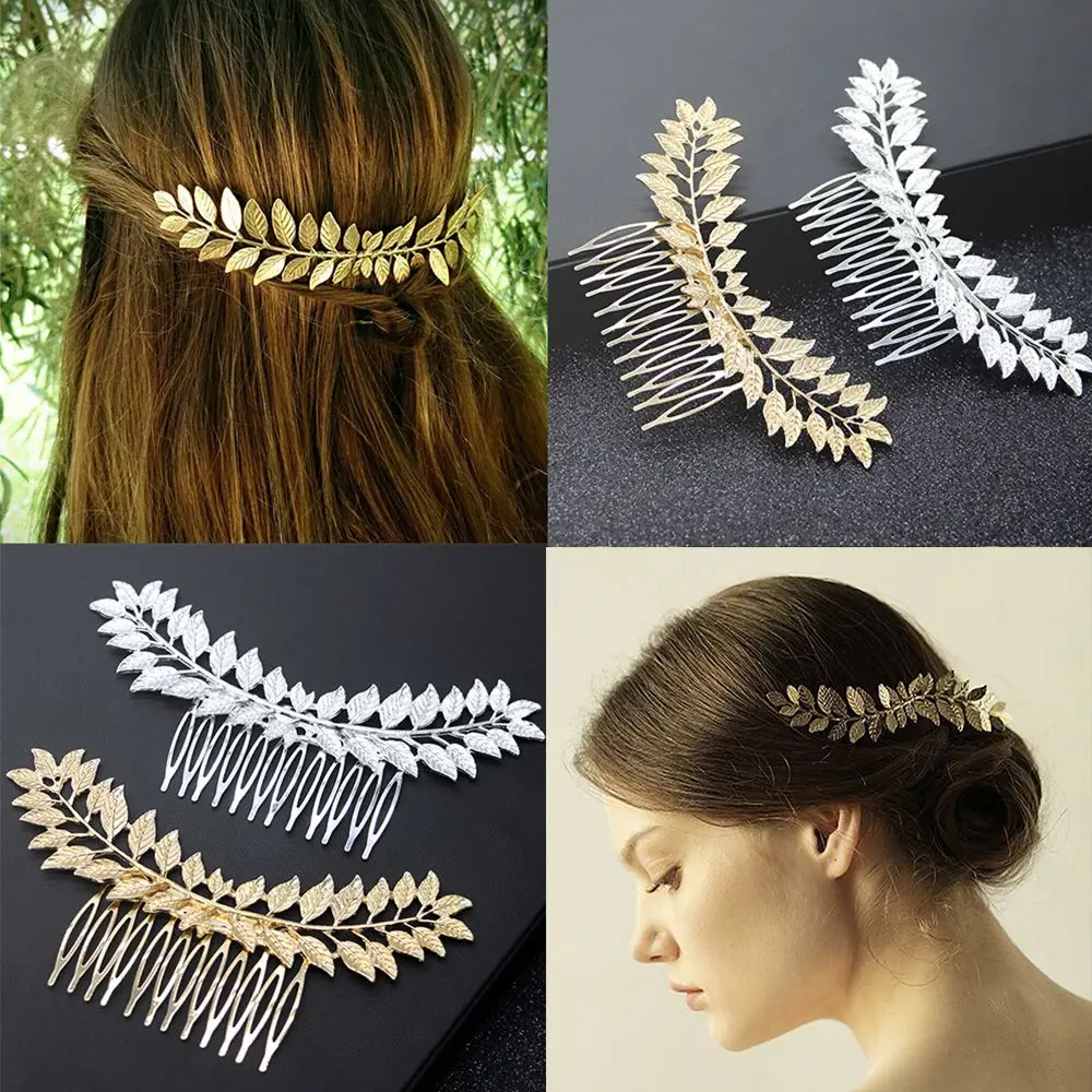 

Inserting Hair Wedding tiara Bride Hair Comb Headdress Bridesmaid Leaves shape Leaves headwear Disk Hair Hairpins Hair Comb