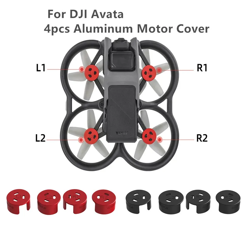 

4pcs Aluminum Alloy Motor Cover For DJI Avata Dustproof Waterproof Protective Cap Drone Engine Protector Accessories