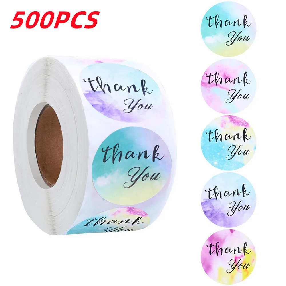 

500 шт., Золотая фольга, «Спасибо посылка