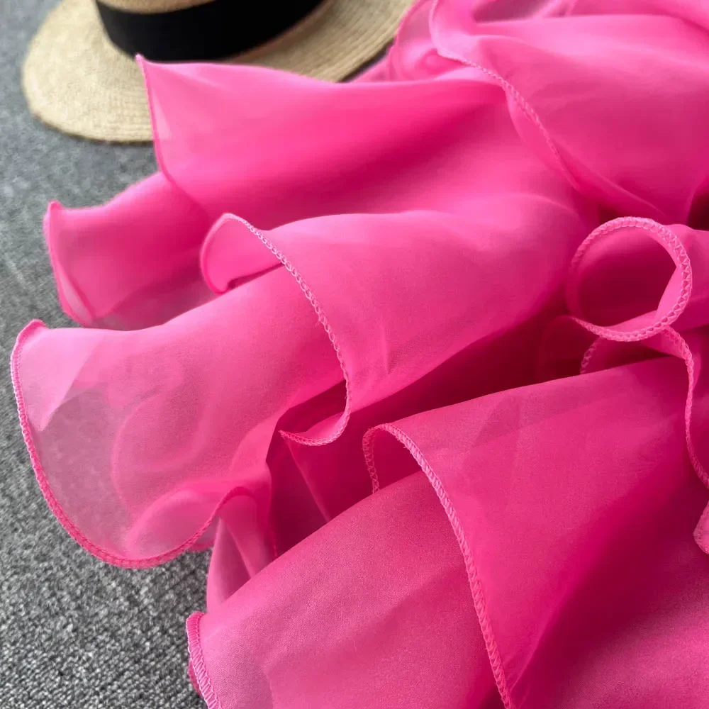 Женская шифоновая блузка с длинным рукавом и круглым вырезом