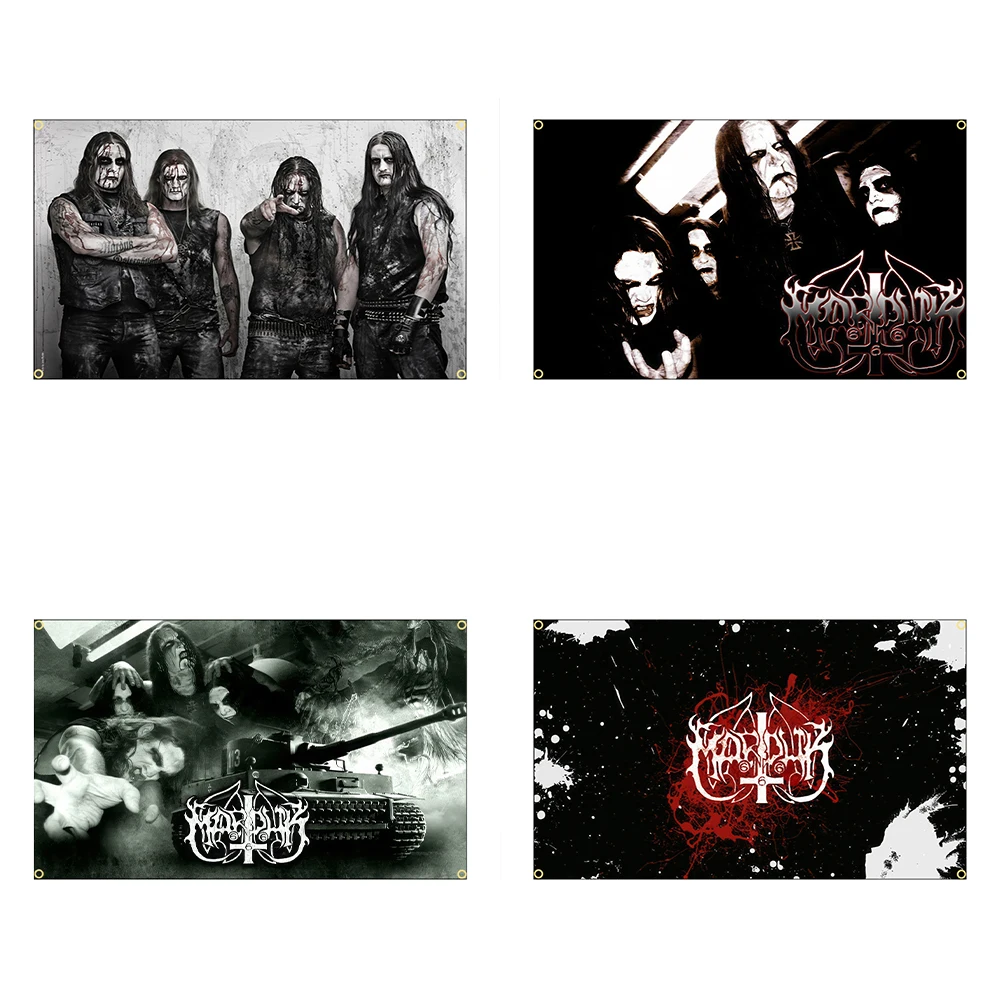 90x150 см, темный металлический баннер, флаг Мардука, подвесной художественный Печатный Черный Золотой баннер, баннер для бара, кафе, украшение для отеля