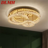 dlmh nordic modern ceiling lamps led crystal decorative lighting fixture for home bedroom