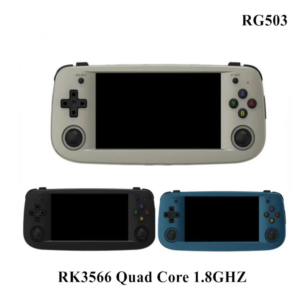 

New RG503 Portable Handheld Game Console 4.95 Inch OLED Screen RK3566 With 5G Wifi Retro Video Games Consoles Player Genuine Hot