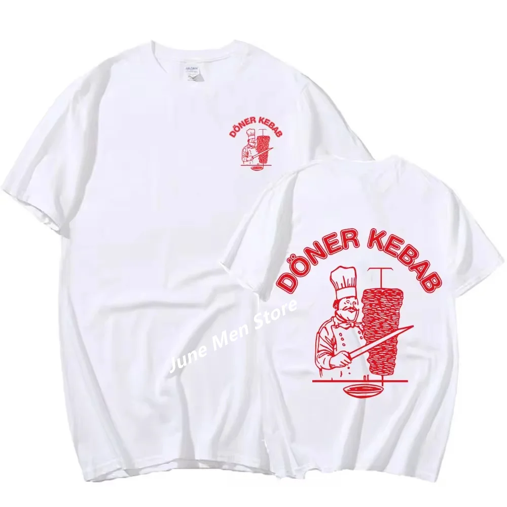 Мужская Футболка С Рисунком Doner Kebab Хлопковый Летний Повседневный Топ Унисекс