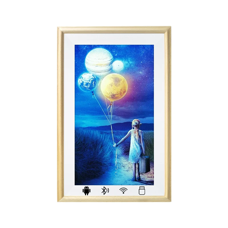 

hot sale 21.5'' hd video song Remote Control Digital Photo Frame Support 1080P Wall-mounted Advertising Machine