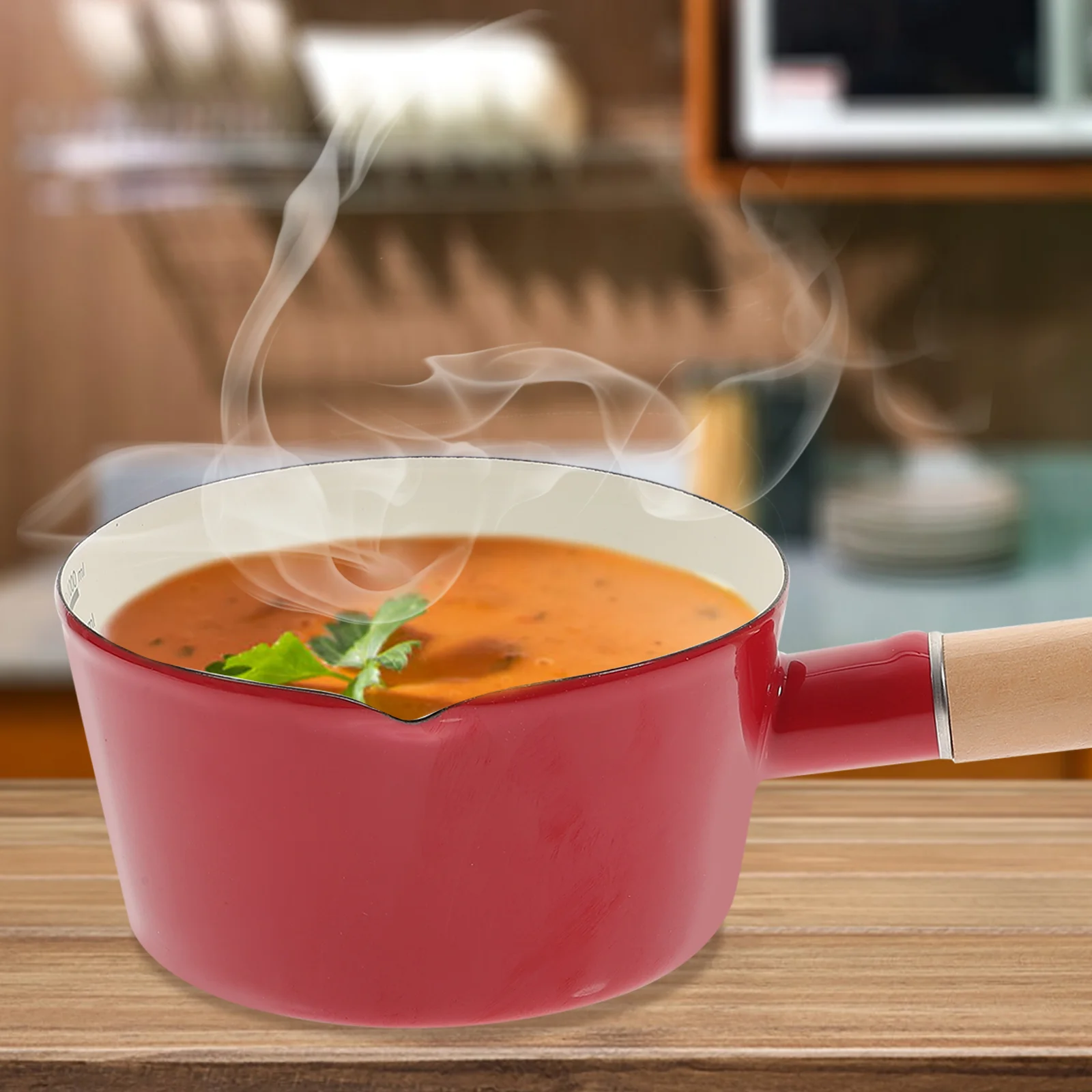 

Multi-function Milk Pot Non-stick Saucepan Enamel Cooking Pot Stovetop Milk Pot Food Heating Pot