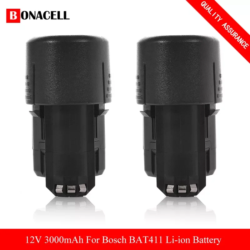 

3000mAh 12V Li-Ion BAT411 перезаряжаемая батарея для BOSCH BAT412A BAT413A Φ 2607336013 2607336014 Φ