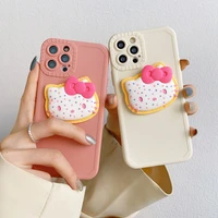 sanrio hello kitty cute cartoon doll phone cases for iphone 13 12 11 pro max xr xs max 8 x 7 se y2k girl anti drop soft cover