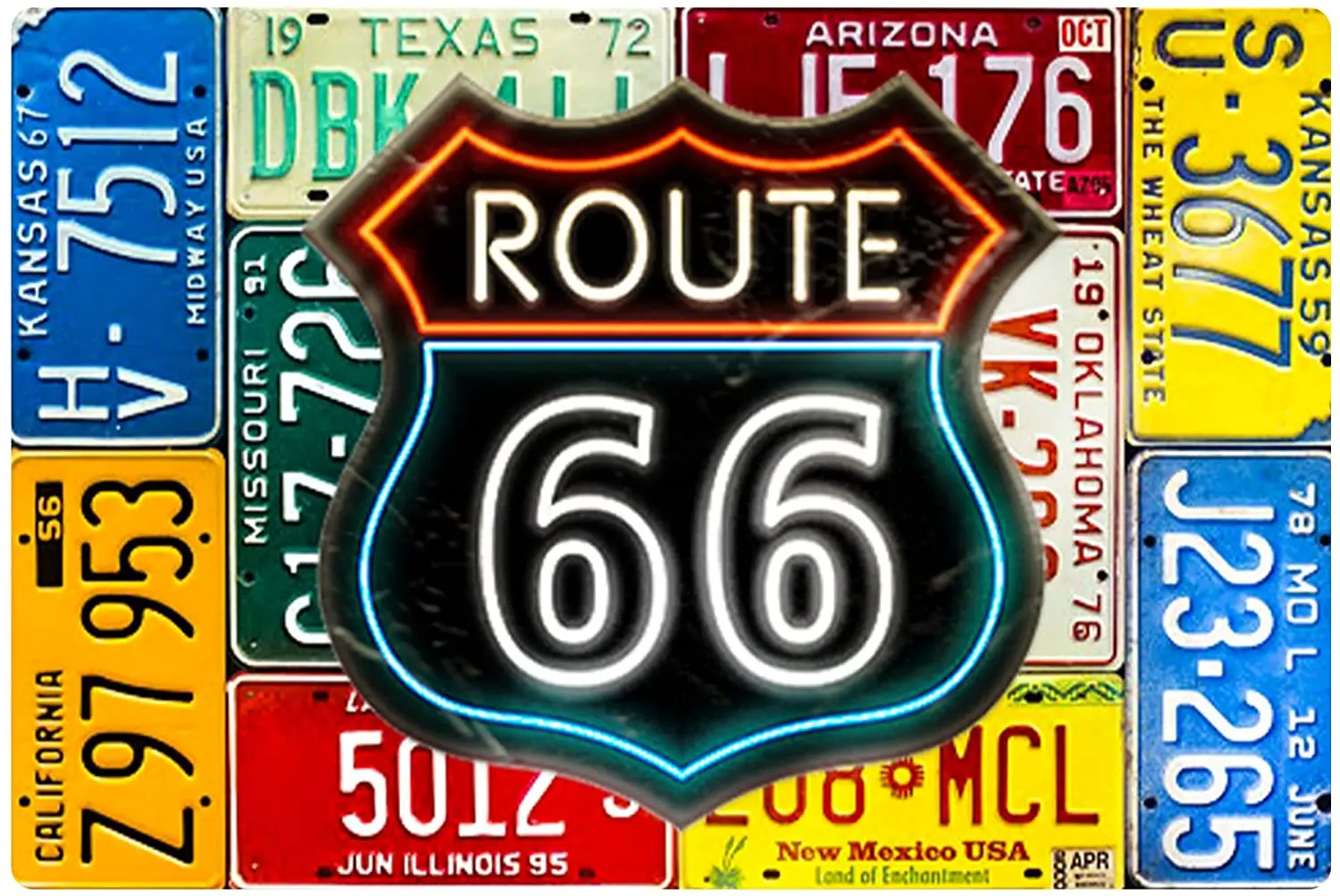 

New Nostalgic Art Vintage Metal Tin Sign Route 66 Creative Gift Decoration Farmhouse Decor For The Home Welcome Sign Front Door