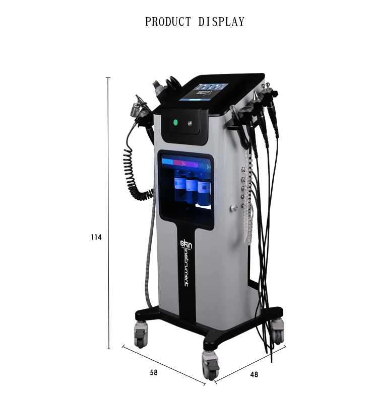 8 in 1 Hydrafacial Oxygen Jet Aqua Peel Machine Microdermebrasion Skin Rejuvenation Cryo Facial and Eye Lifting Beauty Tools |