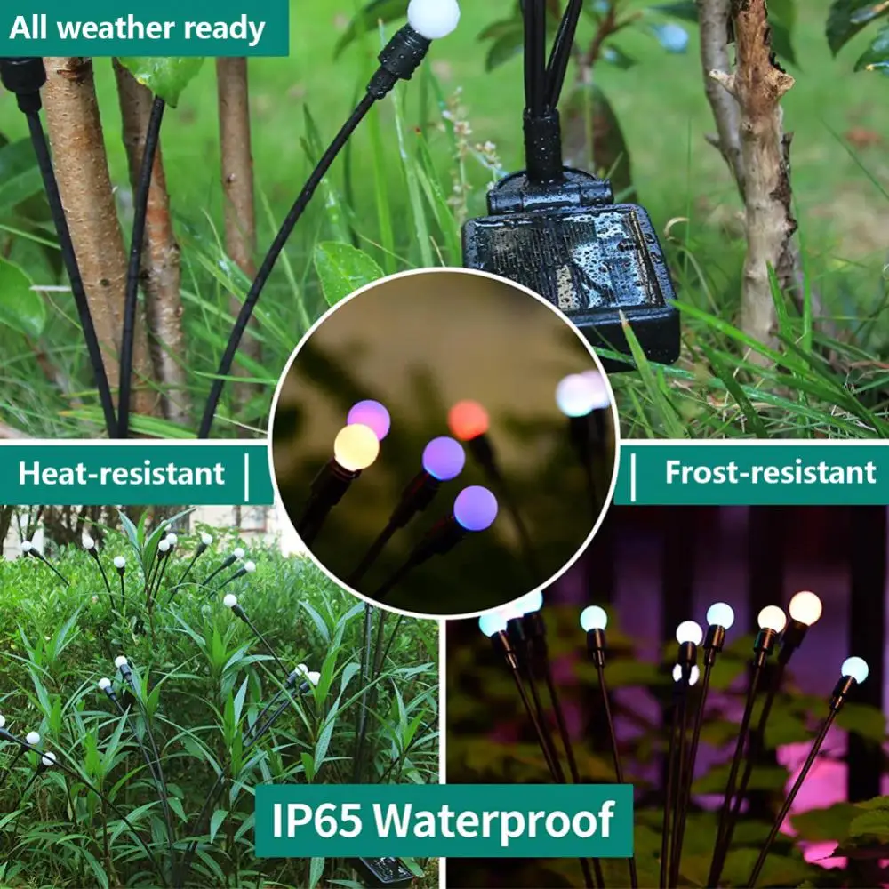 

Solar LED Lights Garden Decor Firework Lights Solar Powered Firefly Light Garden Lights Christmas Decor 2023 Solar Light