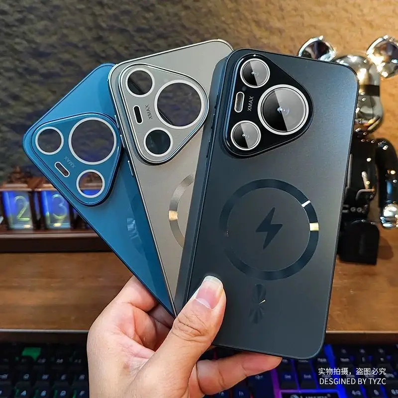 Роскошный матовый магнитный чехол для Magsafe Huawei P70 Pro Ultra Mate 60 защита камеры