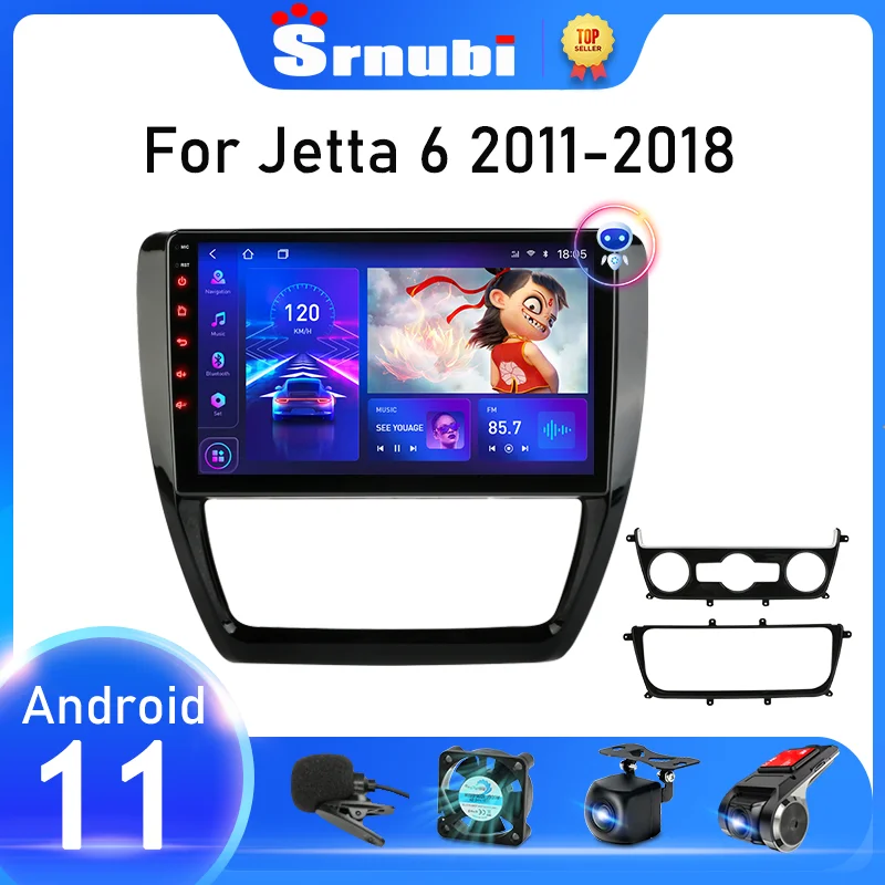 srnubi android 11 2din car radio for volkswagen vw sagitar jetta 6 bora 2011 2018 multimedia player carplay stereo dvd head unit free global shipping