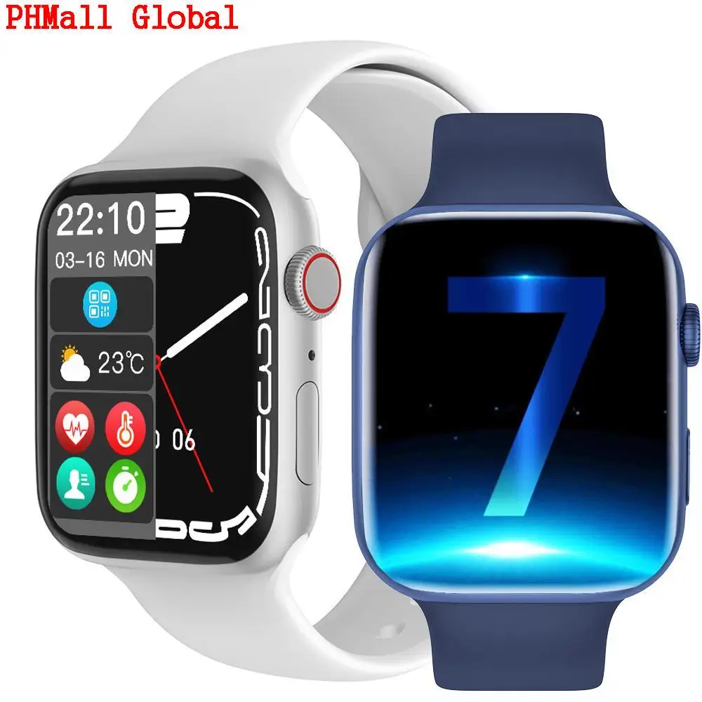 

2022 IWO Series 7 Smart Watch W27 Bluetooth Call ECG Heart Rate Monitor Waterproof PK W26 W37 HW22 Smartwatch For Apple&Android