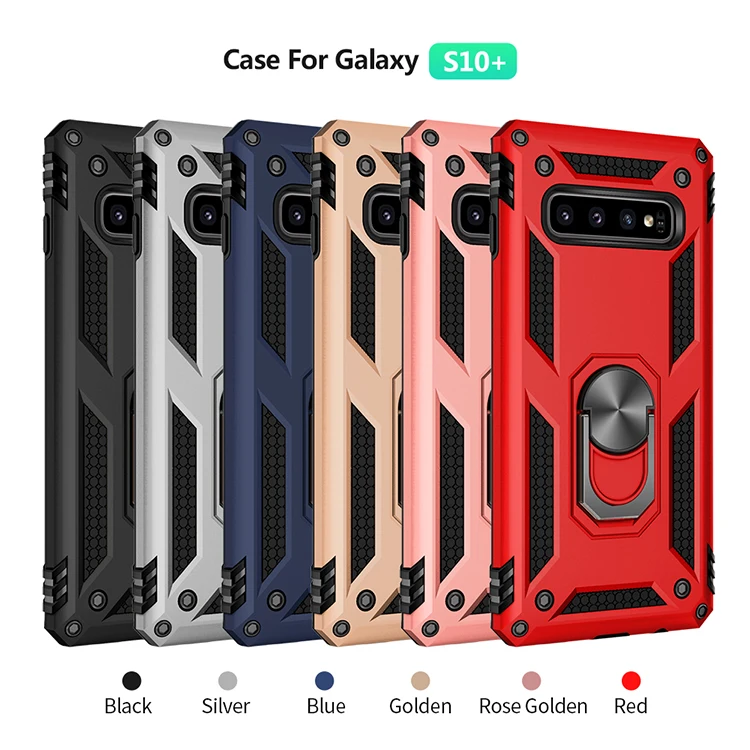 Armor Shockproof Phone Case For Samsung Galaxy S7 S8 S9 S10 S10E Plus Note 8 9 10  S20 FE Ultra A6 A7 A8 A9 2018 Lite Ring Cover