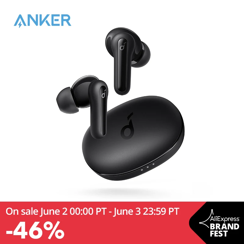  Soundcore от Anker Life P2 Mini беспроводные блютуз наушники с большими басами, Пользовательский EQ, Bluetooth 5,2, 32 часа воспроизведения 