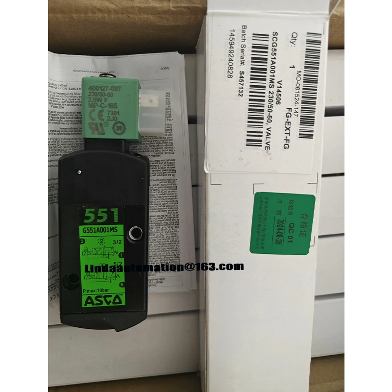 Оригинальный электромагнитный клапан ASCO SCG551A001MS DC24V AC220V |