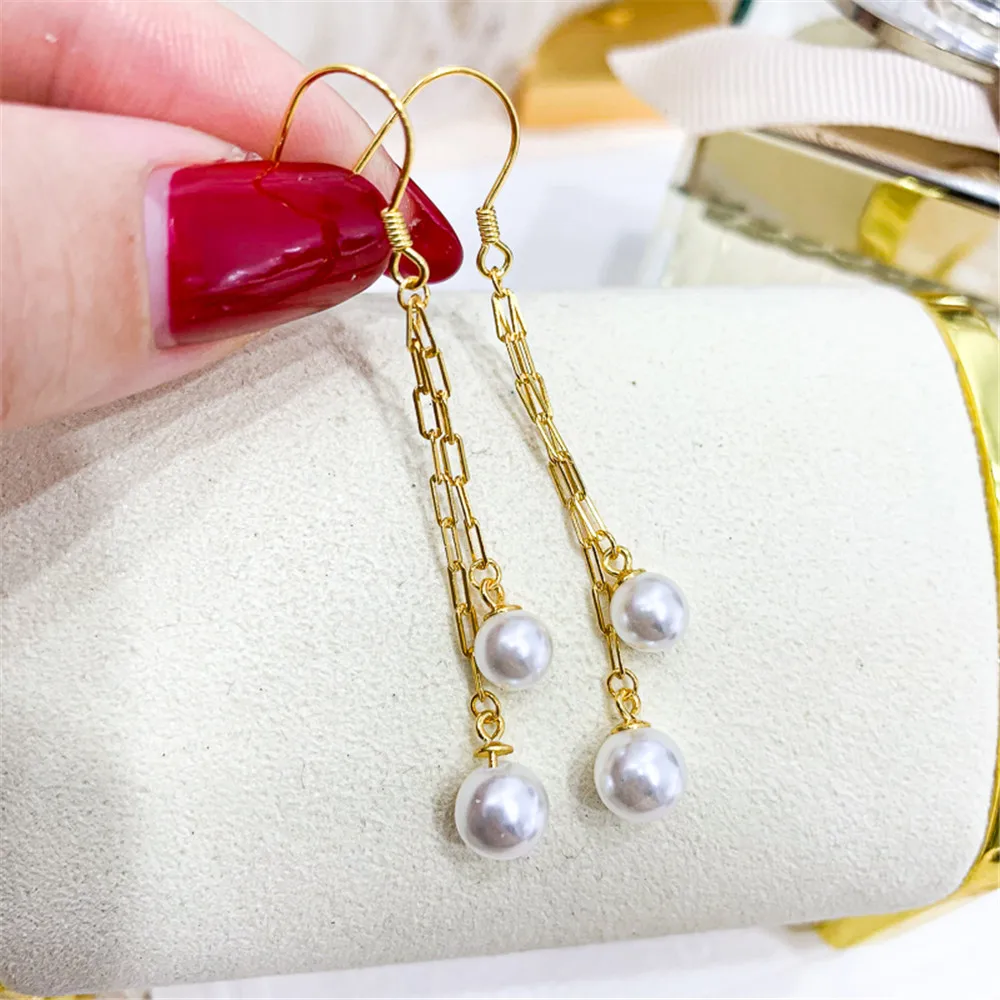 

S925 Sterling Silver Earring Hooks Accessories Gold Silver Ear Studs Ear Hooks Wire For Pearl Earrings Jewelry Making Findings