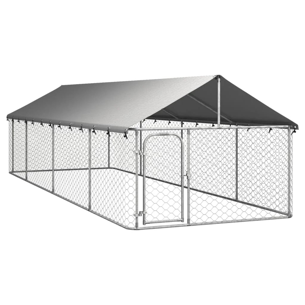 

Outdoor Dog Kennel, Pet Supplies Dog Runs, with Roof 600x200x150 cm